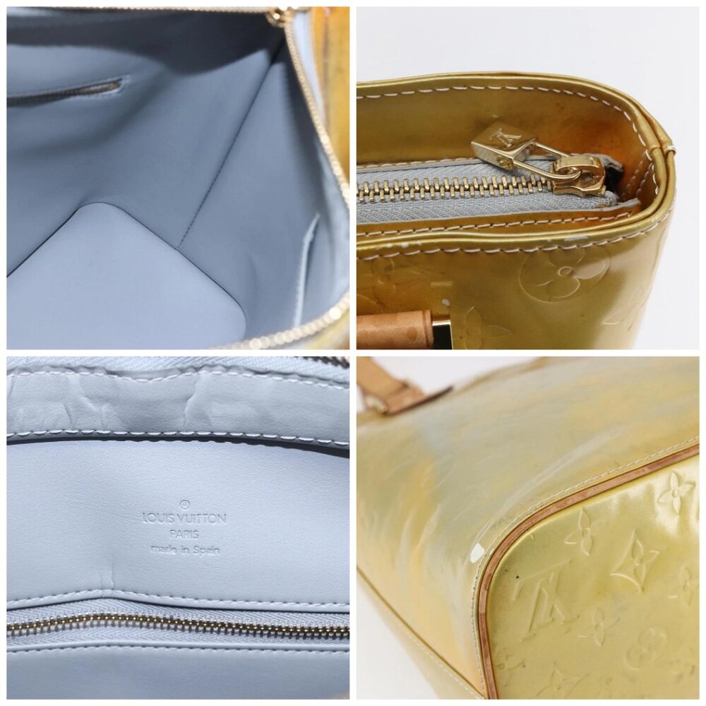 LOUIS VUITTON Monogram Vernis Houston Hand Bag Gris - Picture 12 of 14